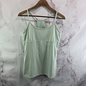 Zobha Tank Top Womens Large Light Green Built In Shelf Bra Active Yoga